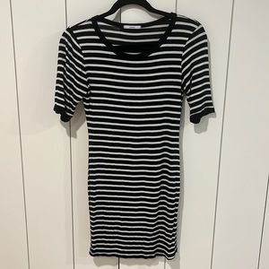 striped t-shirt dress